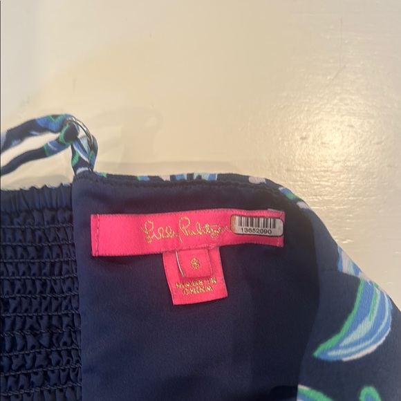 Lilly Pulitzer Nila Jumpsuit High Tide Take It Or Leaf It Wide Leg Tropical - Picture 6 of 7